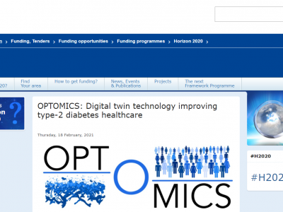 18 February 2021: OPTOMICS project featured on the EU Horizon 2020 website